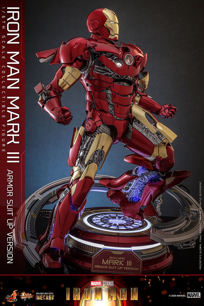 Iron Man figurine Movie Masterpiece Diecast 1/6 Iron Man Mark III (Armor Suit Up Version) 32 cm