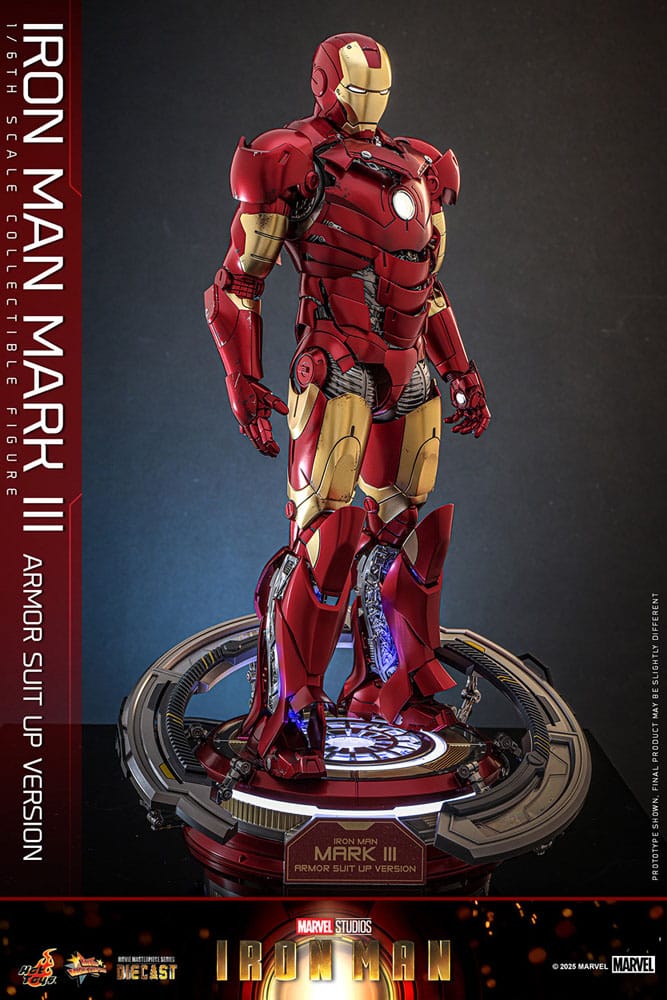 Iron Man figurine Movie Masterpiece Diecast 1/6 Iron Man Mark III (Armor Suit Up Version) 32 cm