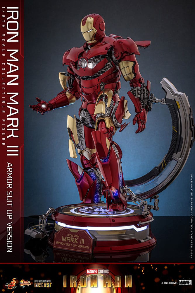 Iron Man figurine Movie Masterpiece Diecast 1/6 Iron Man Mark III (Armor Suit Up Version) 32 cm