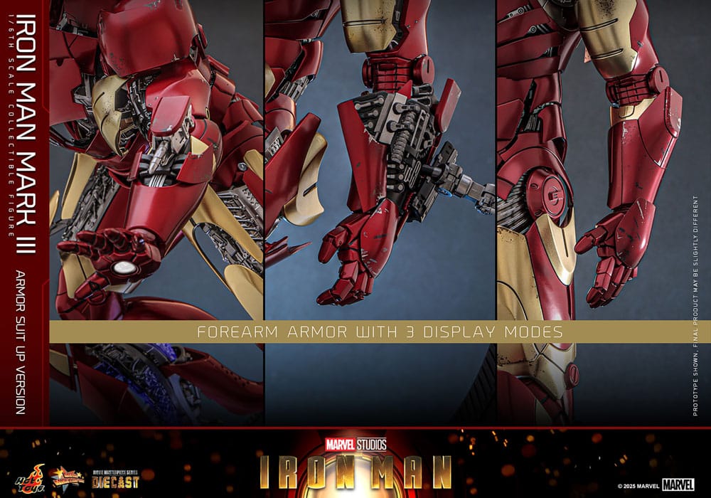 Iron Man figurine Movie Masterpiece Diecast 1/6 Iron Man Mark III (Armor Suit Up Version) 32 cm